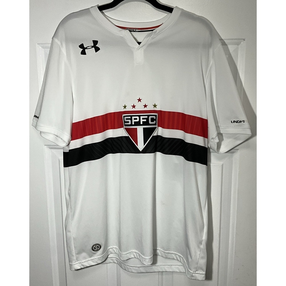 Under Armour São Paulo SPFC Home 2017 Soccer Jersey Men's Large
